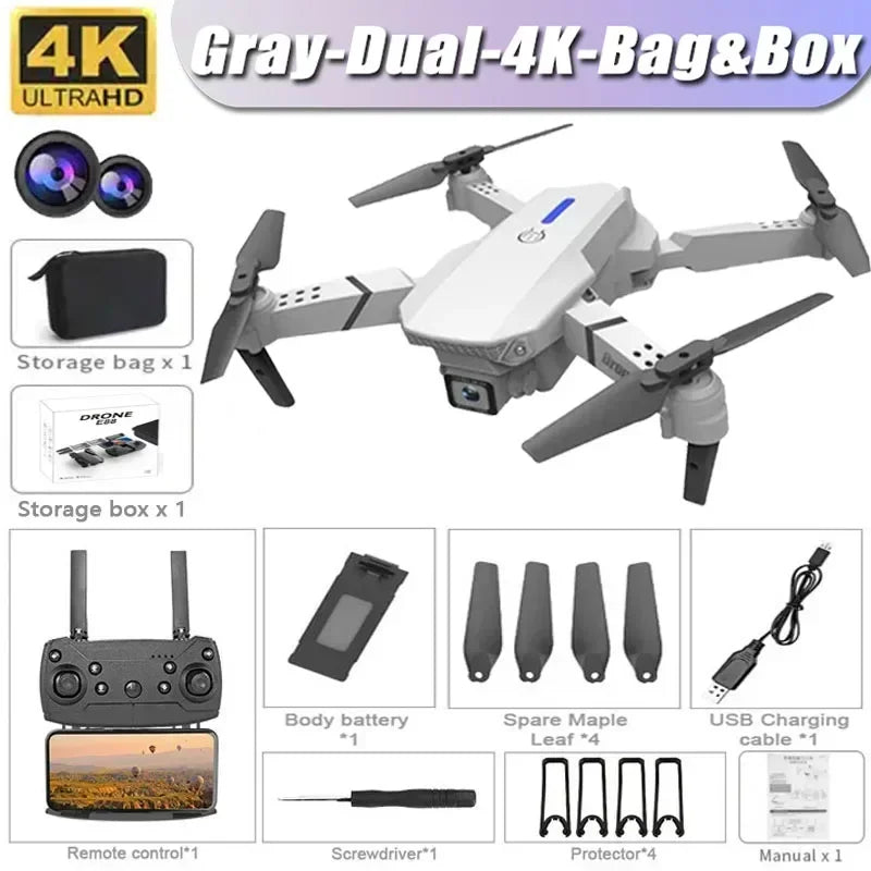 E88 Pro 4K Drone – Foldable RC Drone with WiFi FPV Camera, Altitude Hold & One-Key Return