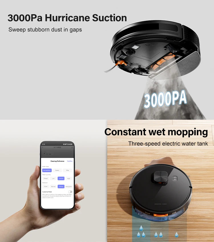 Purerobo X7-D Robot Vacuum Cleaner – Auto Empty, LDS Navigation, 3-in-1 Sweep Mop Vacuum