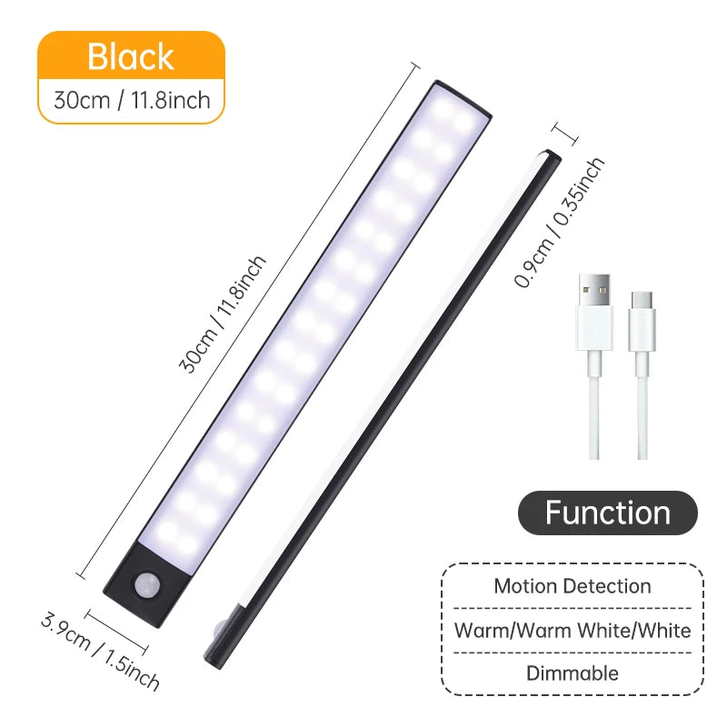 LED Night Light USB Rechargeable - Motion Sensor