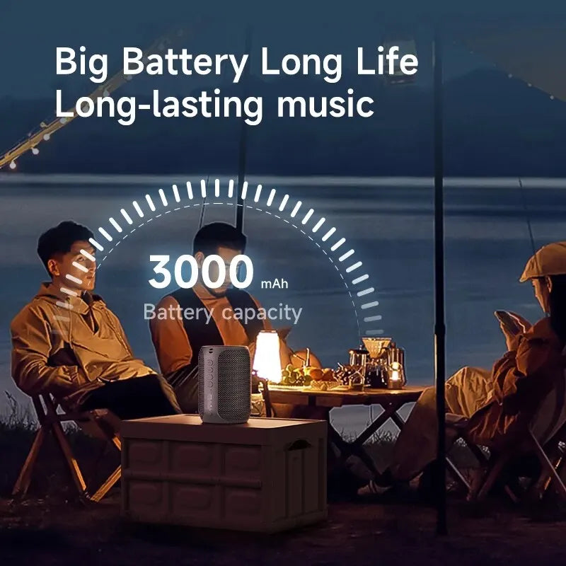 Portable Bluetooth Speaker – Waterproof Stereo Sound with Bluetooth 5.2