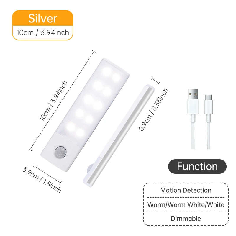 LED Night Light USB Rechargeable - Motion Sensor