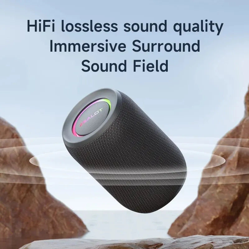 Portable Bluetooth Speaker – Waterproof Stereo Sound with Bluetooth 5.2