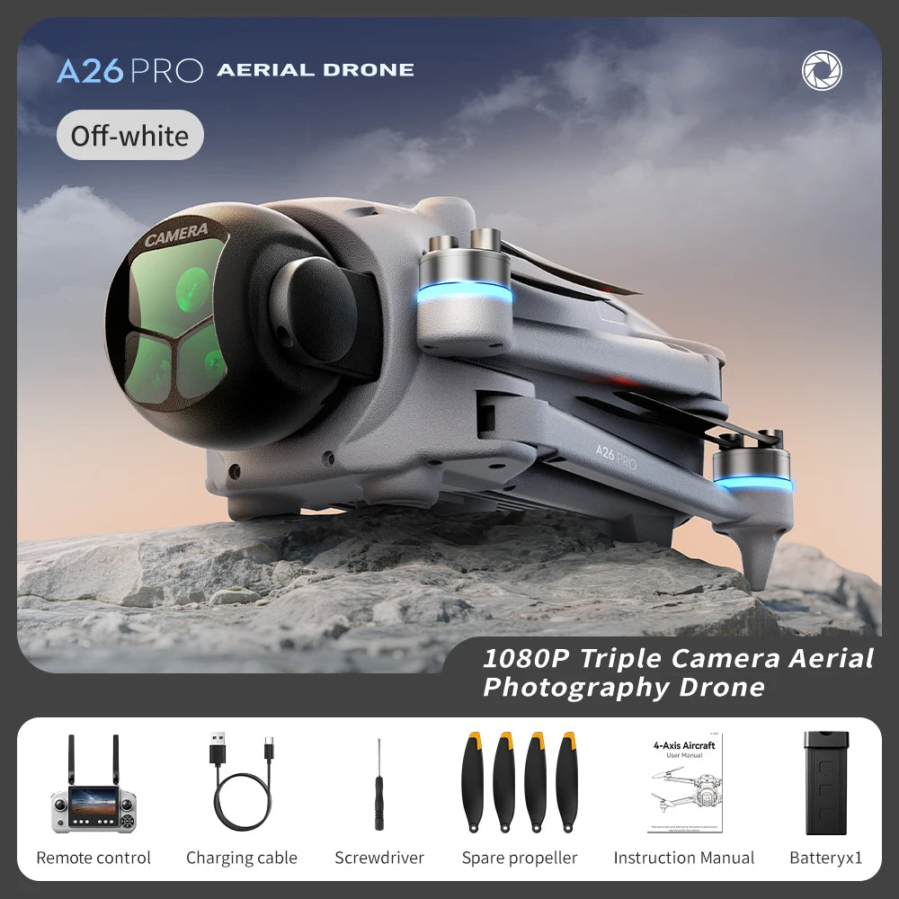 A26 Pro 4K HD GPS Drone – Foldable FPV Quadcopter with Obstacle Avoidance