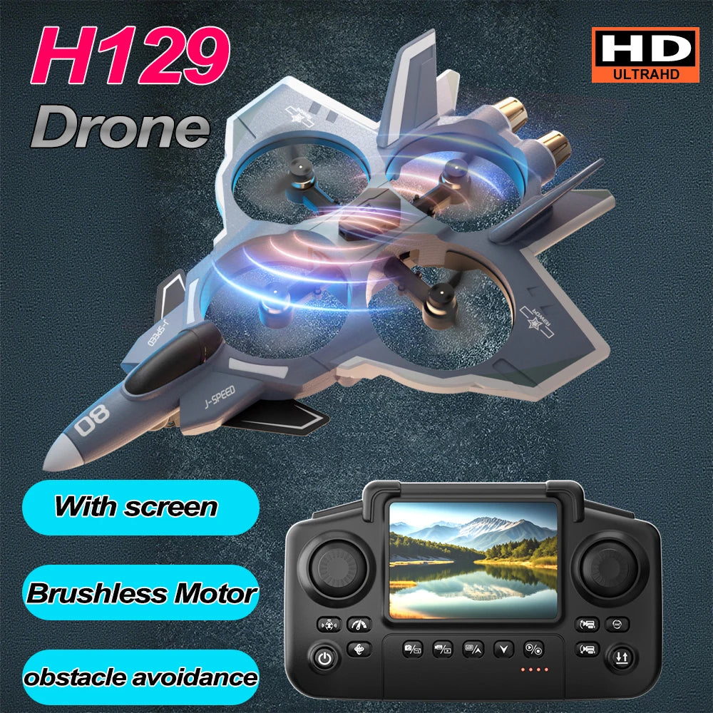 HD Camera Drone with Screen Remote – Foldable RC Drone with One-Key Takeoff & 360° Flip