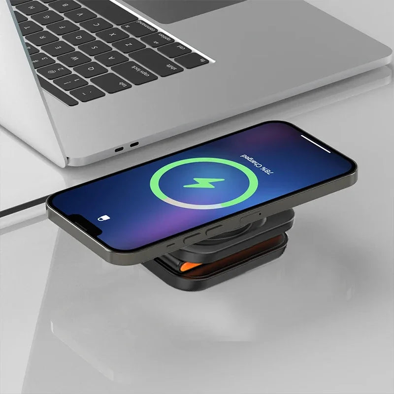 Foldable 3-in-1 Magnetic Wireless Charger – 30W Fast Charging Stand for iPhone, AirPods & Apple Watch