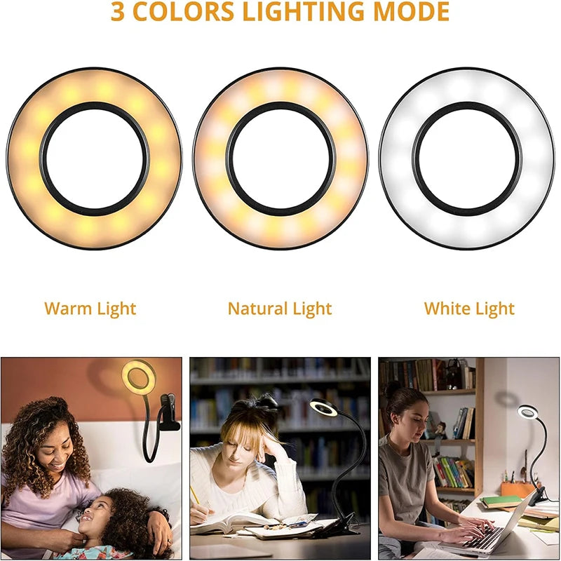 USB Reading Desk Lamp - 3 Modes & 10 Dimming Levels