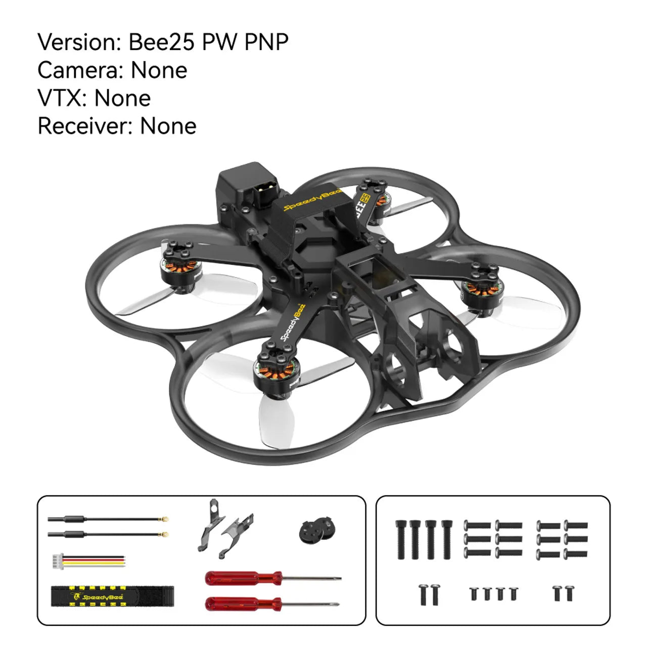 SpeedyBee Bee25 2.5” FPV Drone Frame – 4K Ready Lightweight Racing Drone (ELRS / TBS Compatible)
