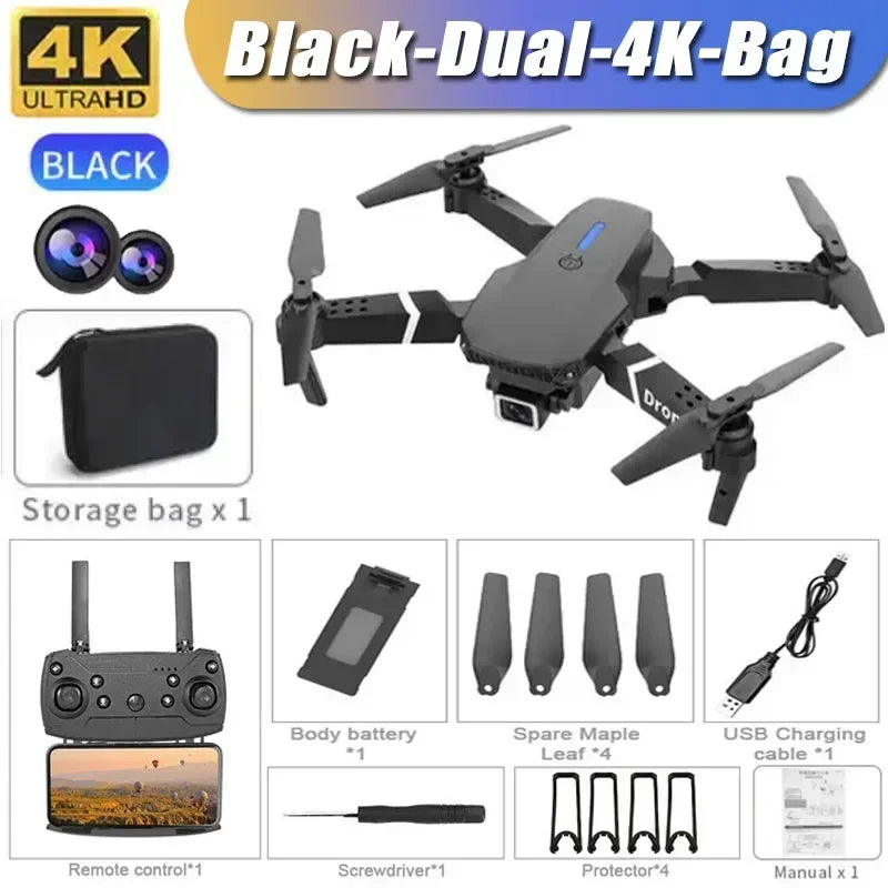E88 Pro 4K Drone – Foldable RC Drone with WiFi FPV Camera, Altitude Hold & One-Key Return