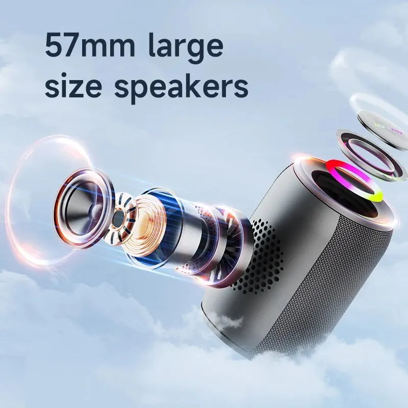 Portable Bluetooth Speaker – Waterproof Stereo Sound with Bluetooth 5.2