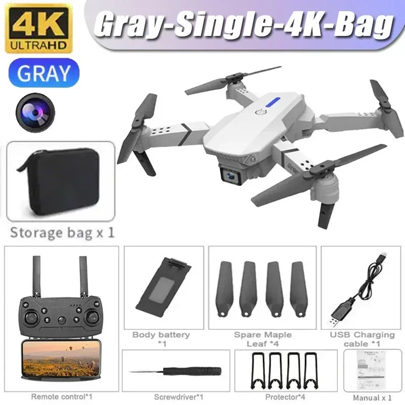 E88 Pro 4K Drone – Foldable RC Drone with WiFi FPV Camera, Altitude Hold & One-Key Return