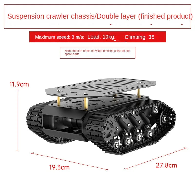 10KG Load Strong Shock Absorption Tank Chassis with Motor Suspension
