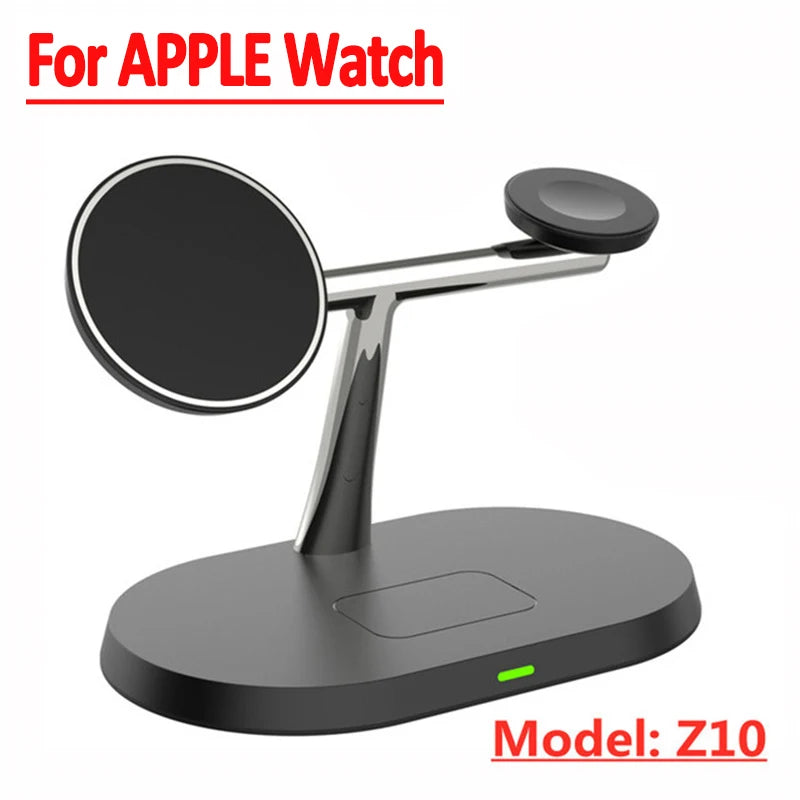 3-in-1 Magnetic Wireless Charger Stand – Fast Charging Dock for iPhone, Apple Watch & AirPods
