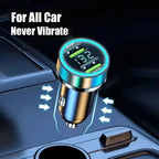 240W Car Charger with Digital Display – Dual USB Fast Charging (120W + PD 20W Options)