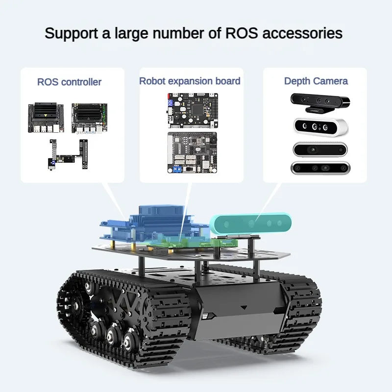 10KG Load Strong Shock Absorption Tank Chassis with Motor Suspension