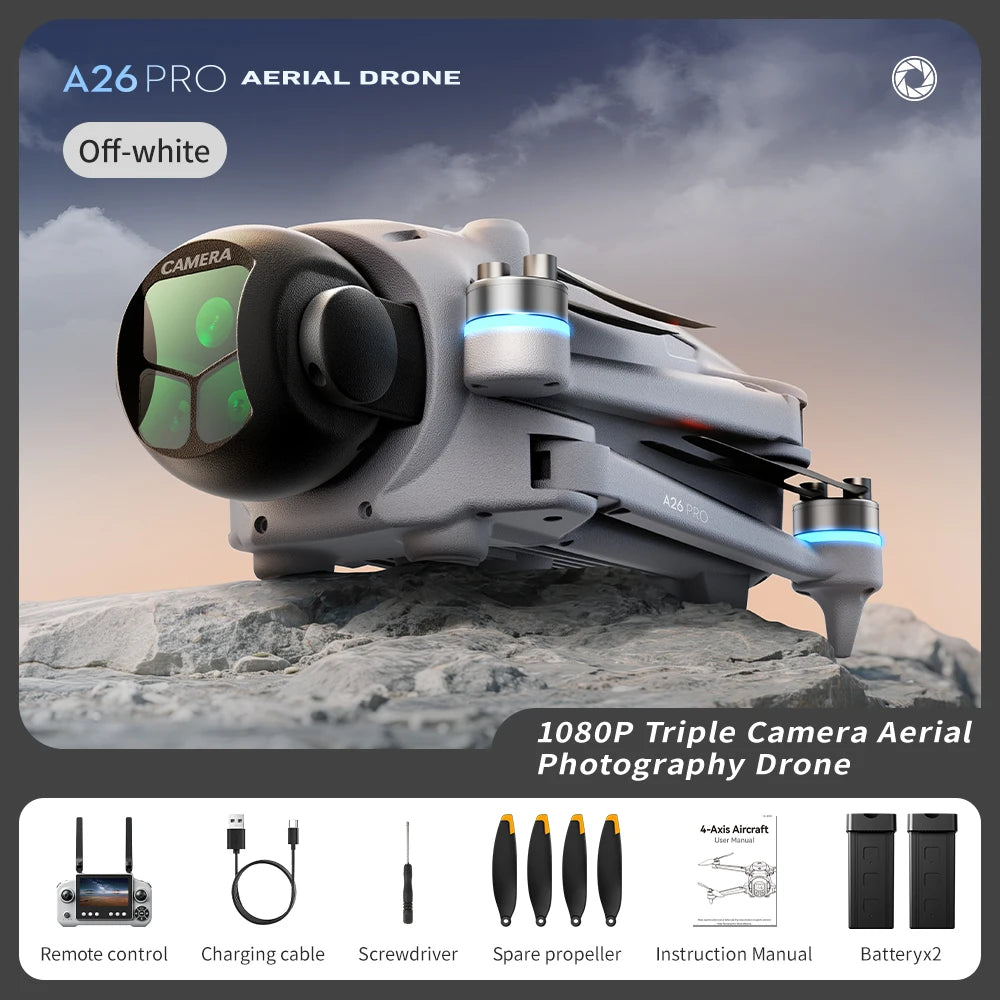 A26 Pro 4K HD GPS Drone – Foldable FPV Quadcopter with Obstacle Avoidance