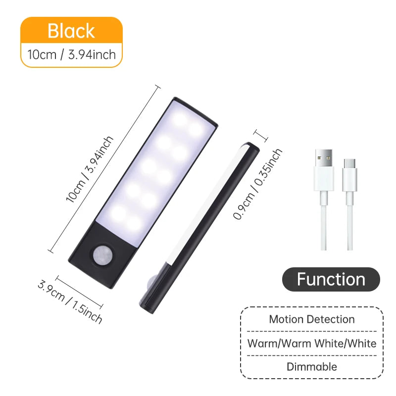 LED Night Light USB Rechargeable - Motion Sensor