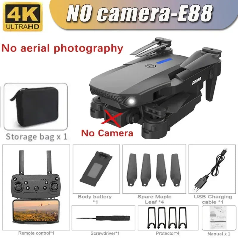 E88 Pro 4K Drone – Foldable RC Drone with WiFi FPV Camera, Altitude Hold & One-Key Return