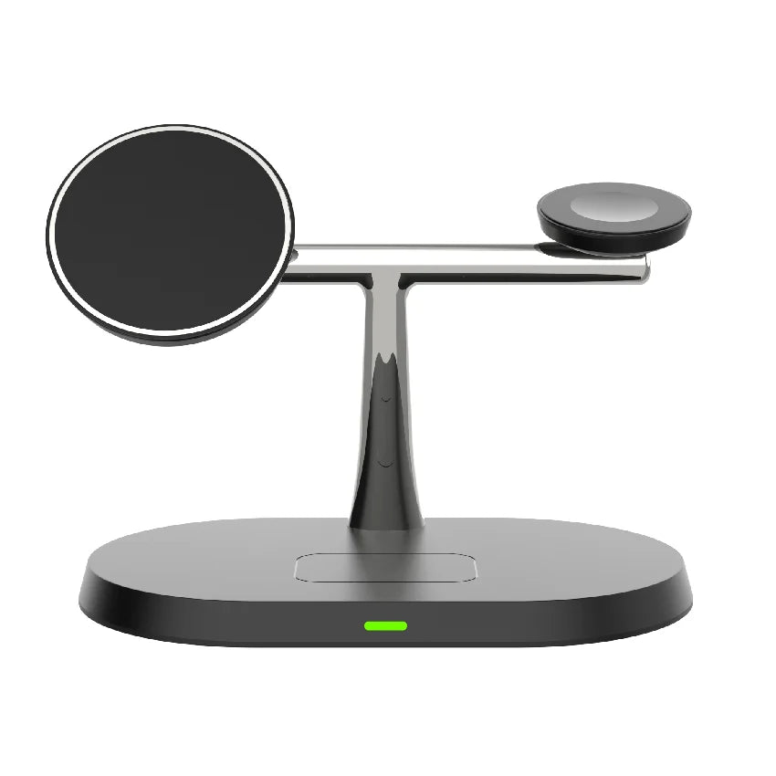 3-in-1 Magnetic Wireless Charger Stand – Fast Charging Dock for iPhone, Apple Watch & AirPods