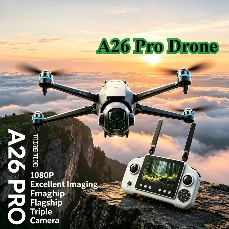 A26 Pro 4K HD GPS Drone – Foldable FPV Quadcopter with Obstacle Avoidance