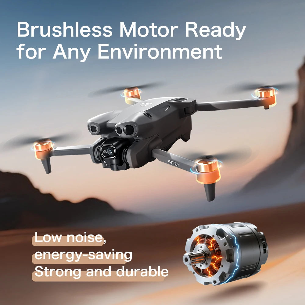 GT50 8K Dual Camera GPS Drone – Foldable Brushless Quadcopter with Obstacle Avoidance & Screen Remote