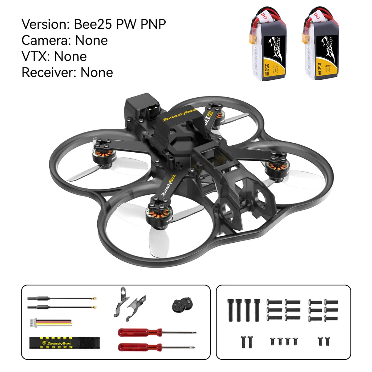 SpeedyBee Bee25 2.5” FPV Drone Frame – 4K Ready Lightweight Racing Drone (ELRS / TBS Compatible)