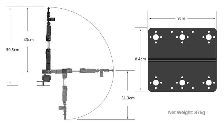 6 DOF Programmable Robotic Arm Kit – DIY Arduino & Raspberry Pi Compatible Robot Arm