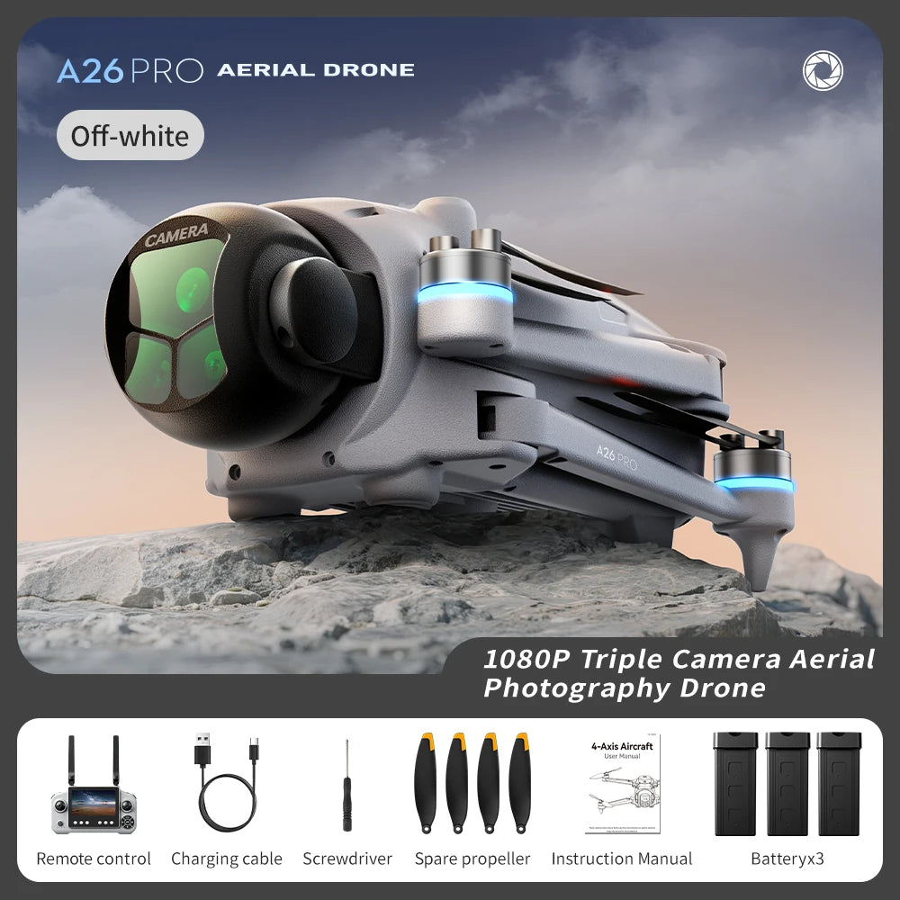 A26 Pro 4K HD GPS Drone – Foldable FPV Quadcopter with Obstacle Avoidance