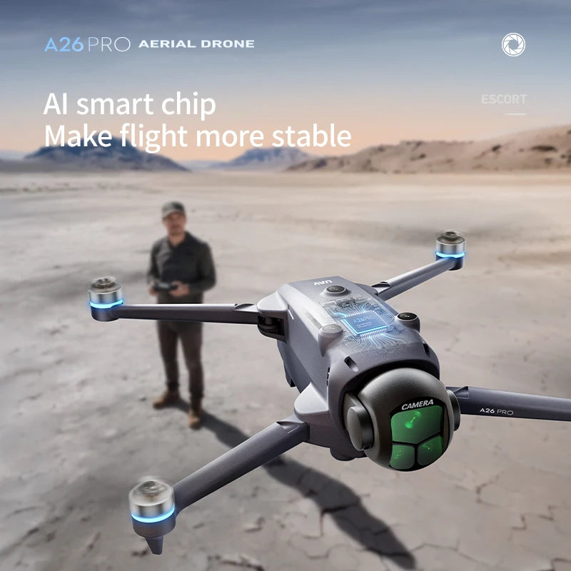 A26 Pro 4K HD GPS Drone – Foldable FPV Quadcopter with Obstacle Avoidance