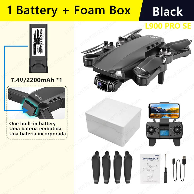 L900 PRO SE GPS 4K Drone – 5G WiFi FPV Brushless Foldable Quadcopter (27 Min Flight Time)